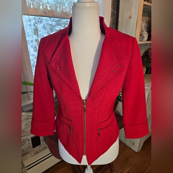 White House Black Market Jackets & Blazers - White House Black Market Vibrant Red Blazer Size 00